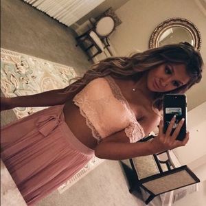 2 PIECE ROSE GOLD PROM DRESS